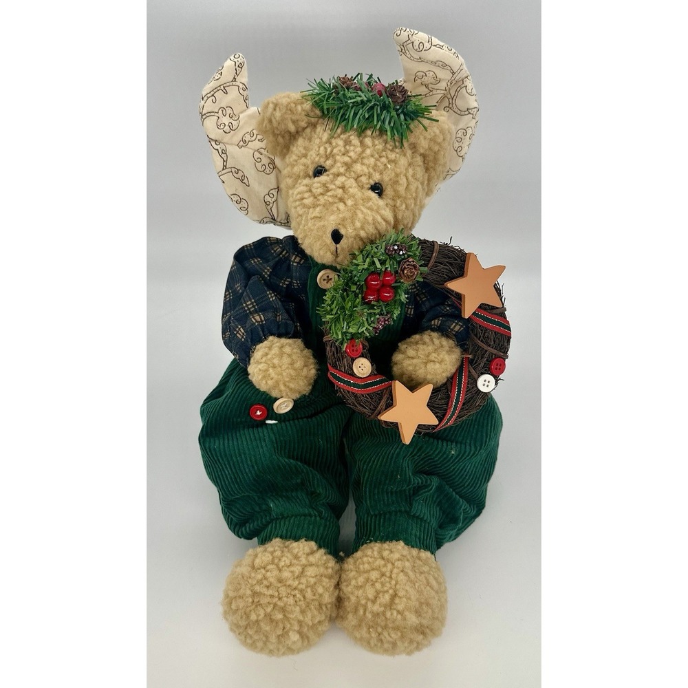 Vintage 1998 Ganz Hark Harold Musical Christmas Angel Bear Shelf Sitter Tested
